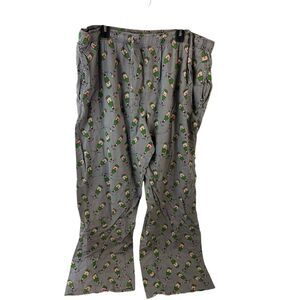 Old Navy Holiday XXL Sleep Pants Gray Green Champagne Bottles‎